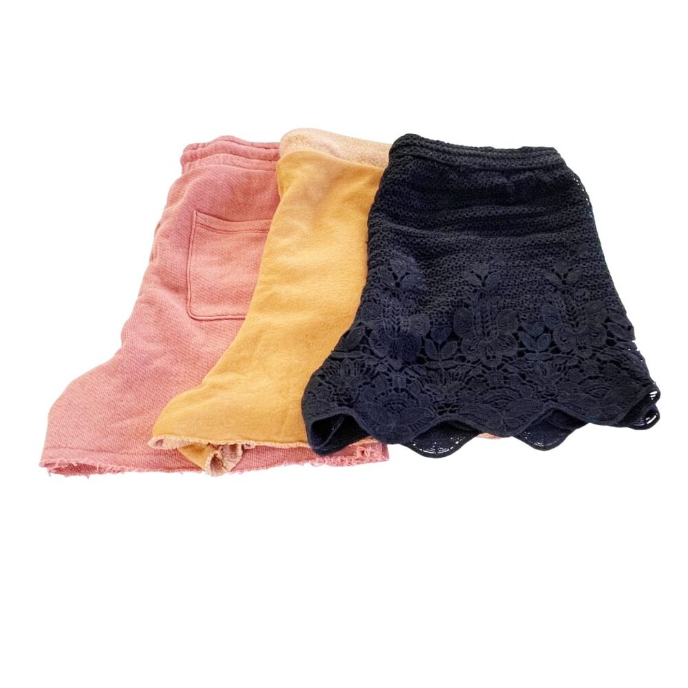 Set of 3 Casual Lounge Summer Shorts Women’s Size M Free People Abercrombie AEO